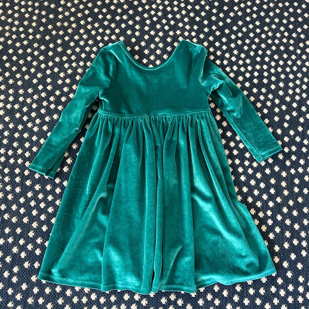 pink chicken 4Y velvet holiday dress